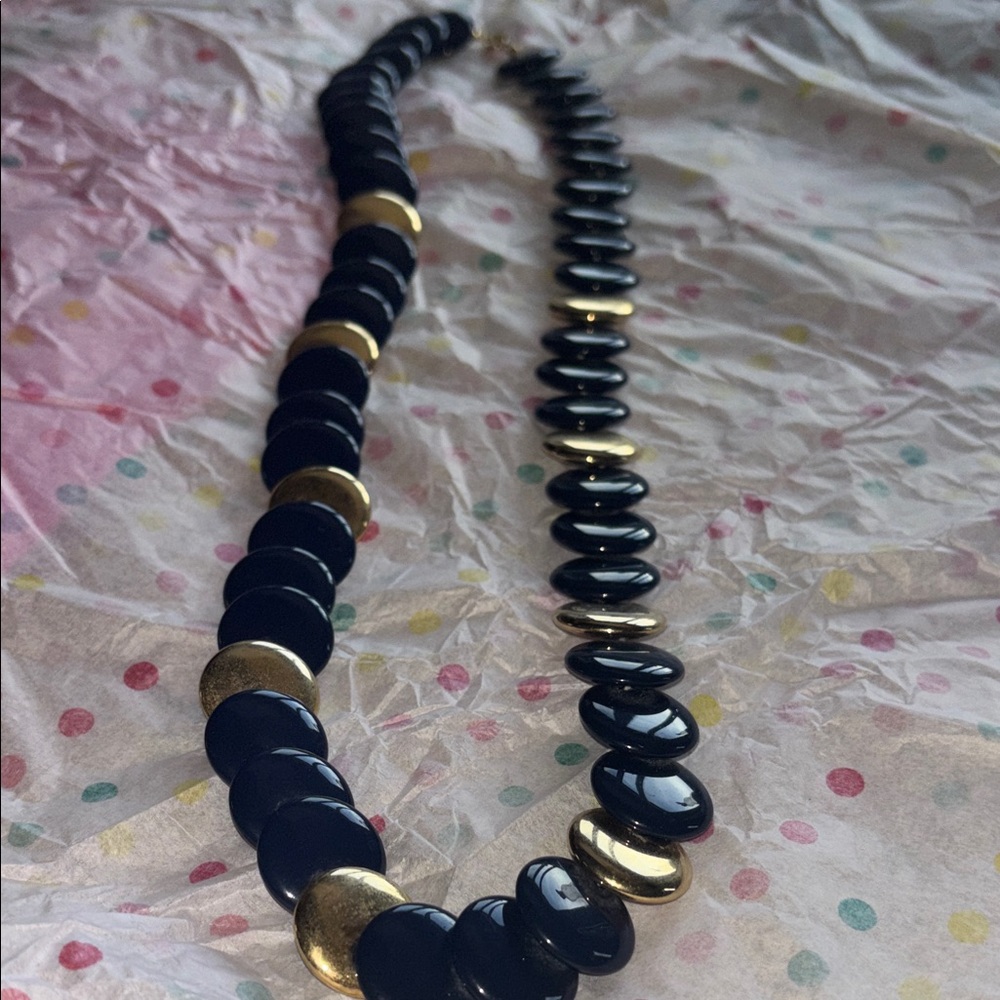 Elegant Blue and Gold Necklace